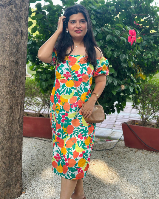 Tropical Cotton Dress