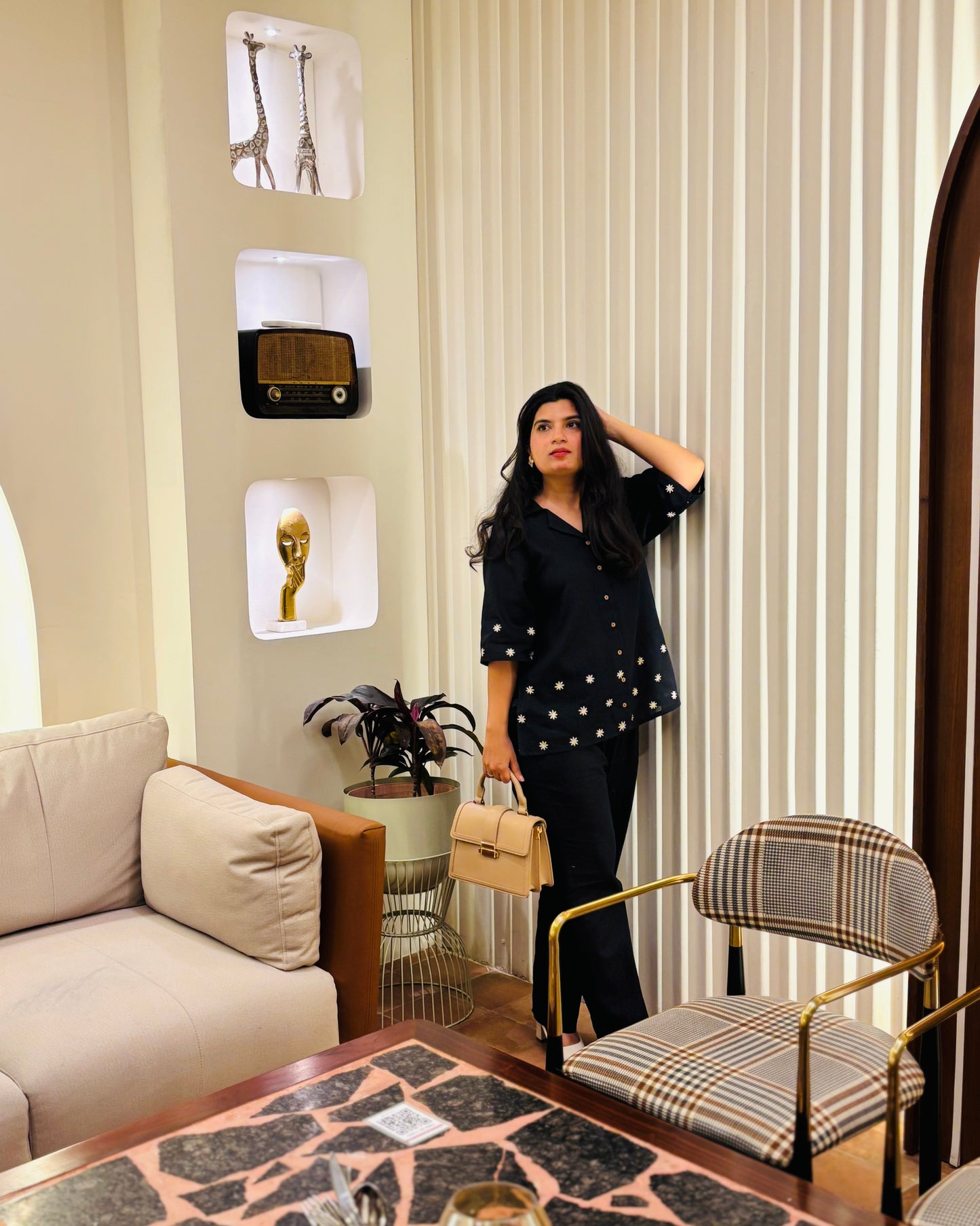 Daisy Embroided Cotton Linen Co-ord Set